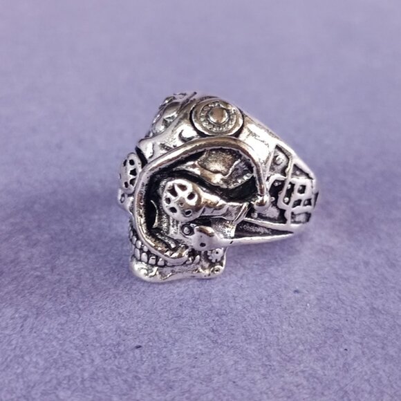 💀 Mechanical Steampunk Skull Ring – Unisex Size 10 (Brand New) - Picture 2 of 5